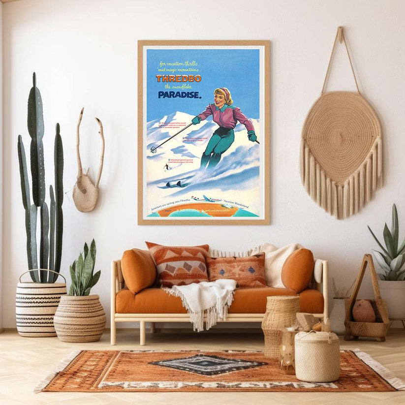 Thredbo the Snowflake Paradise - Vintage Travel Poster – Travel Posters