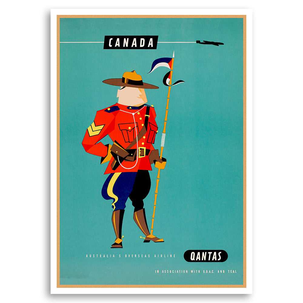 Canada - QANTAS Airlines - Vintage Travel Posters